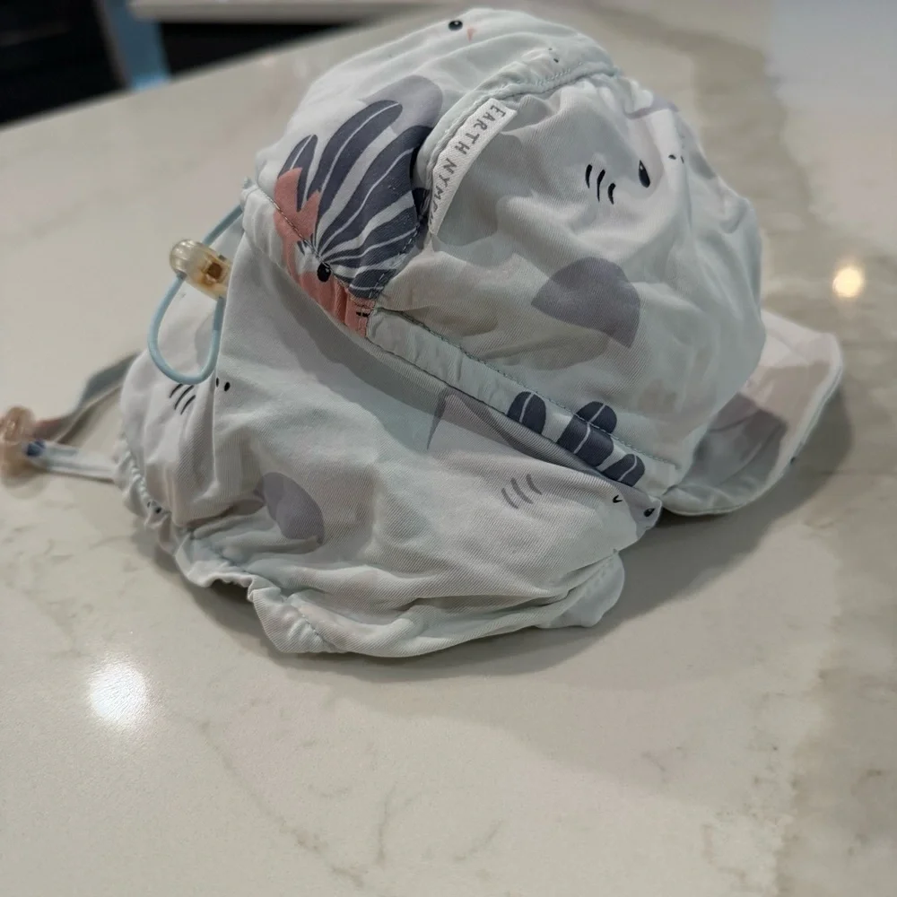 Earth Nymph Baby Oceanic Legionnaire Sun Hat Infant Size Adjustable Beach Summer - Picture 2 of 6